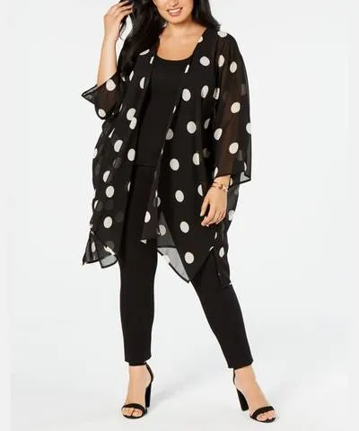 Anne Klein Plus Size Chiffon Kimono