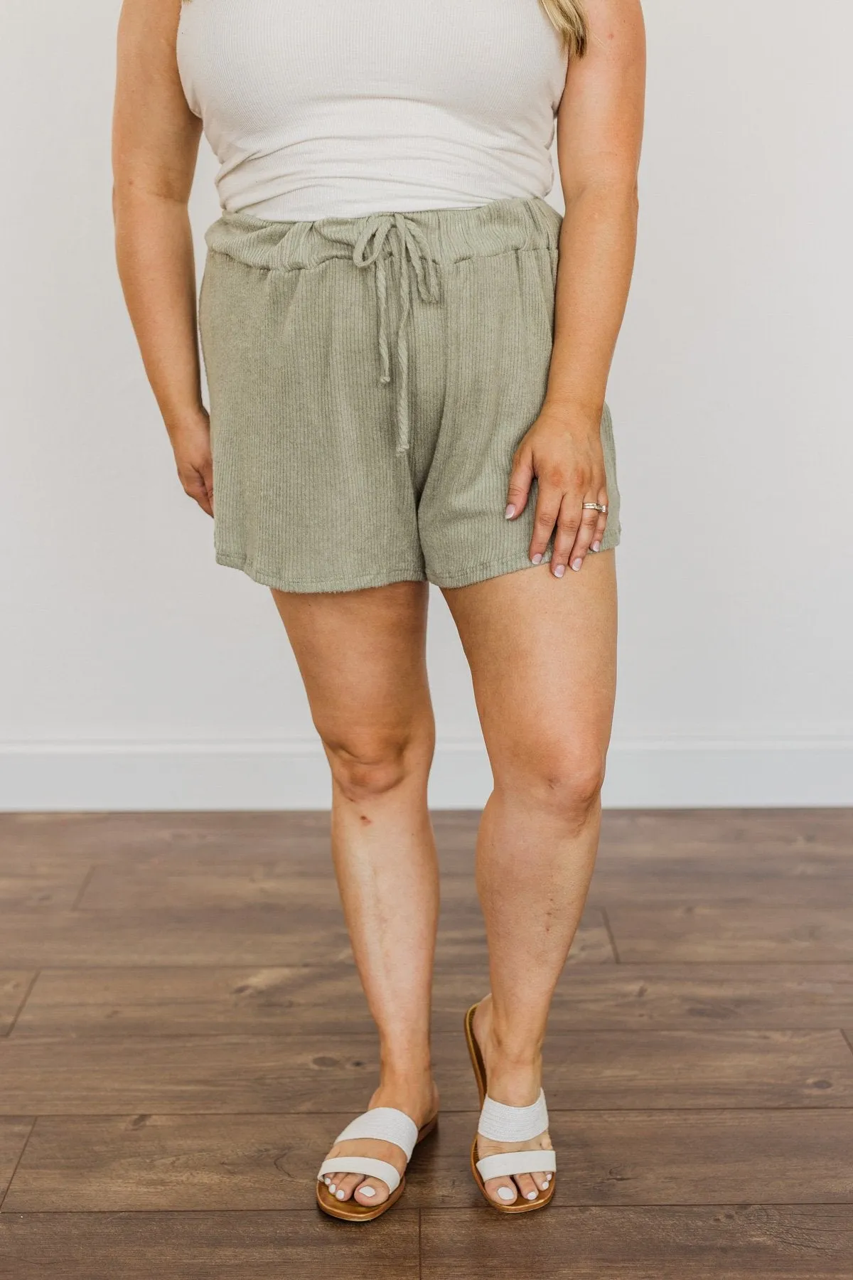 As Beautiful As A Dream Lounge Shorts- Dusty Sage