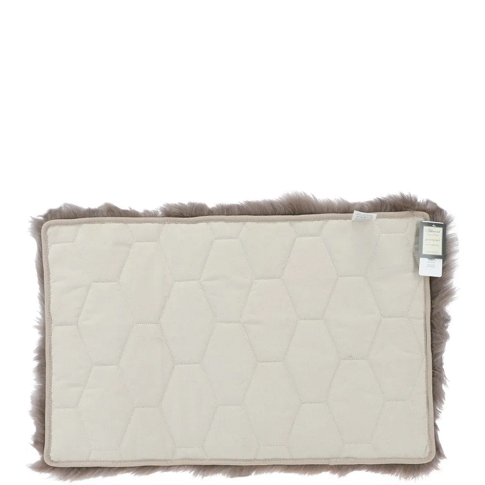 Ashwood Sheepskin Quilted Mat Mushroom