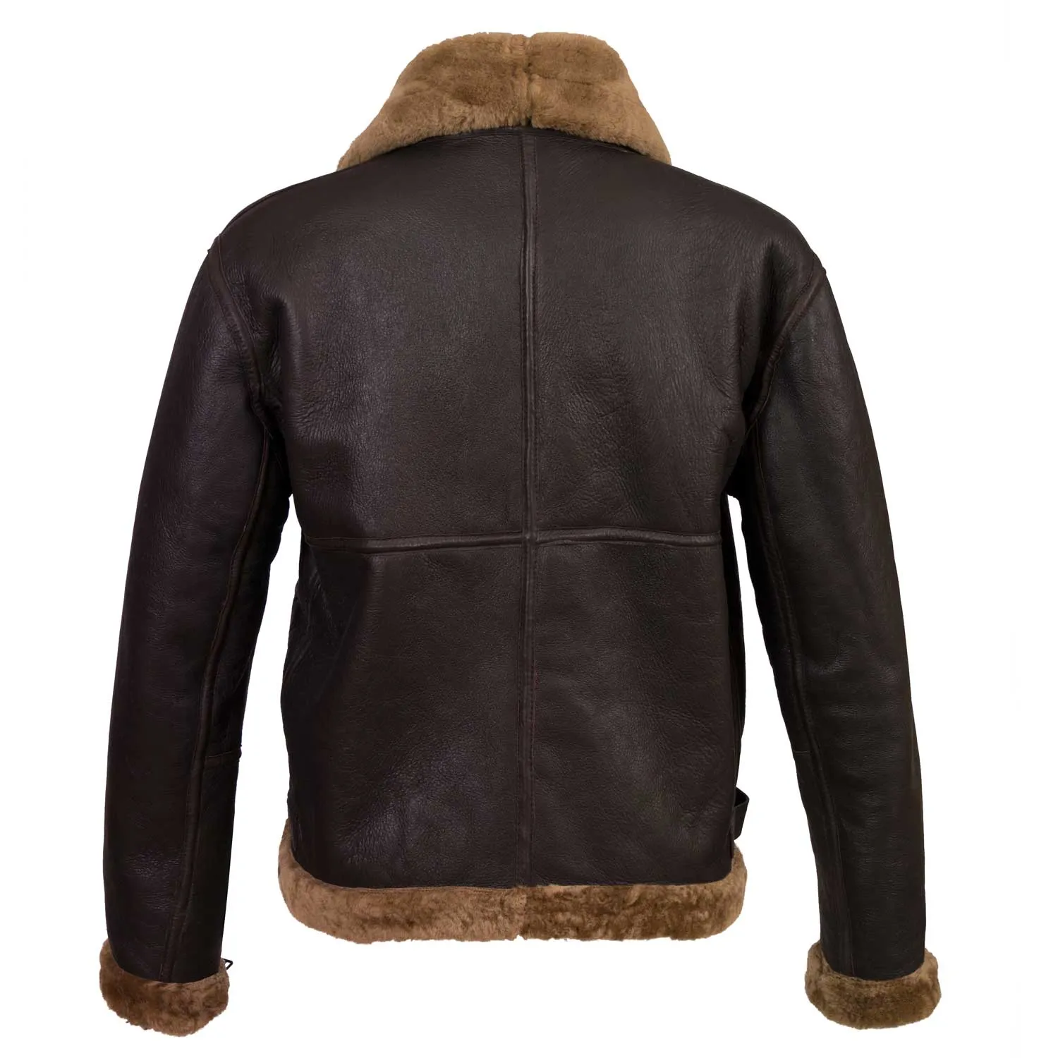 B4: Men's Brown Sheepskin Flying Jacket