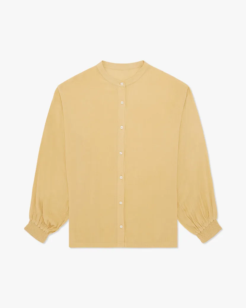 Billow Sleeve Button Up | Desert