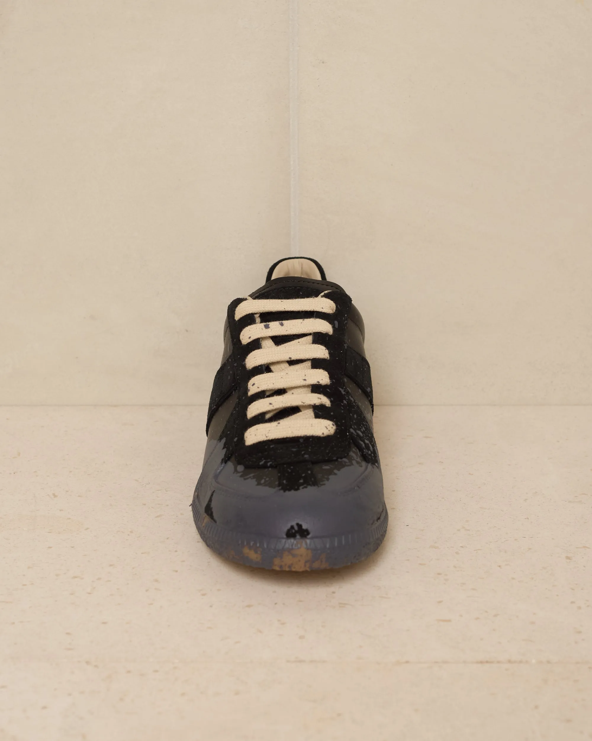 Black Painted Replica Sneakers