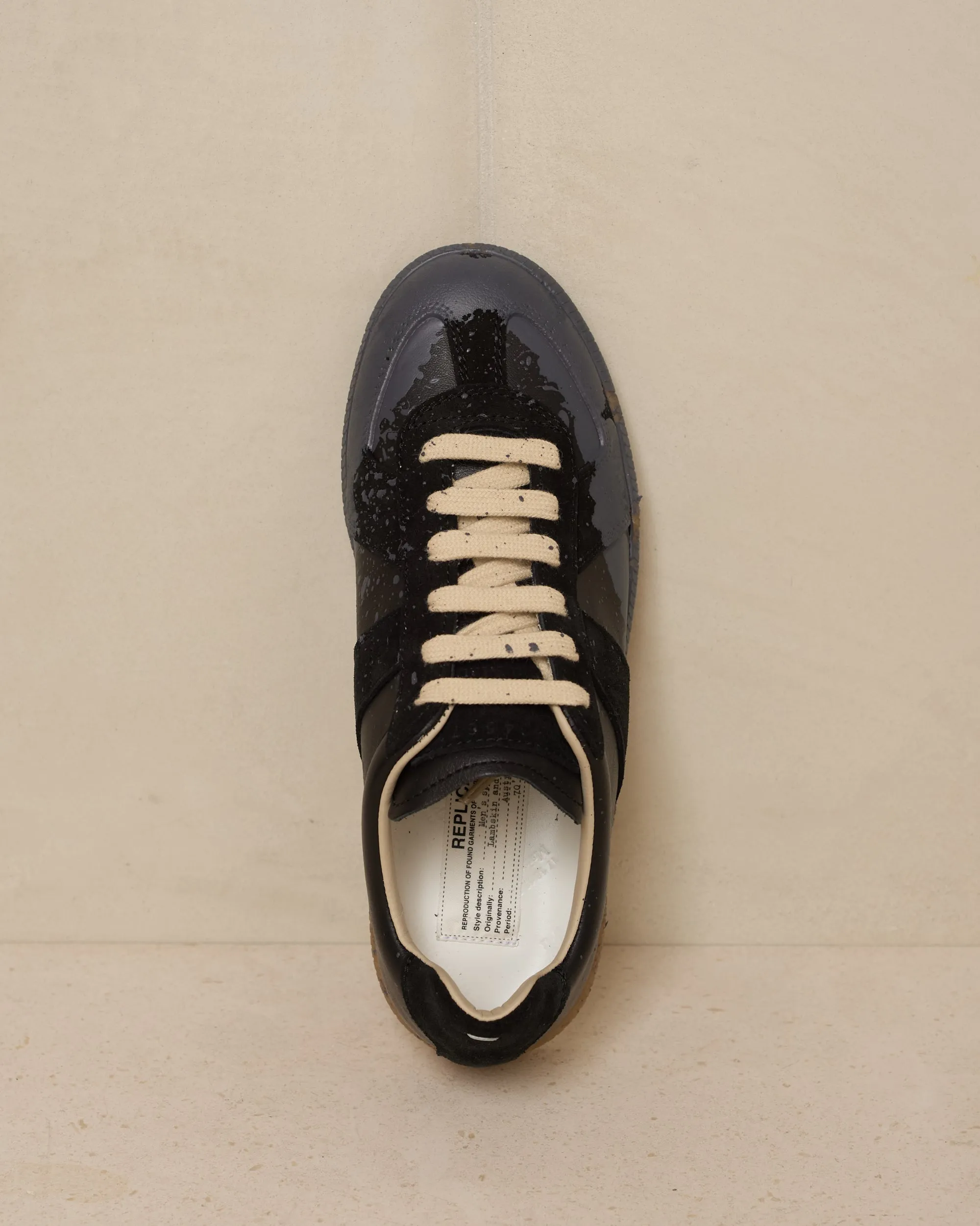 Black Painted Replica Sneakers