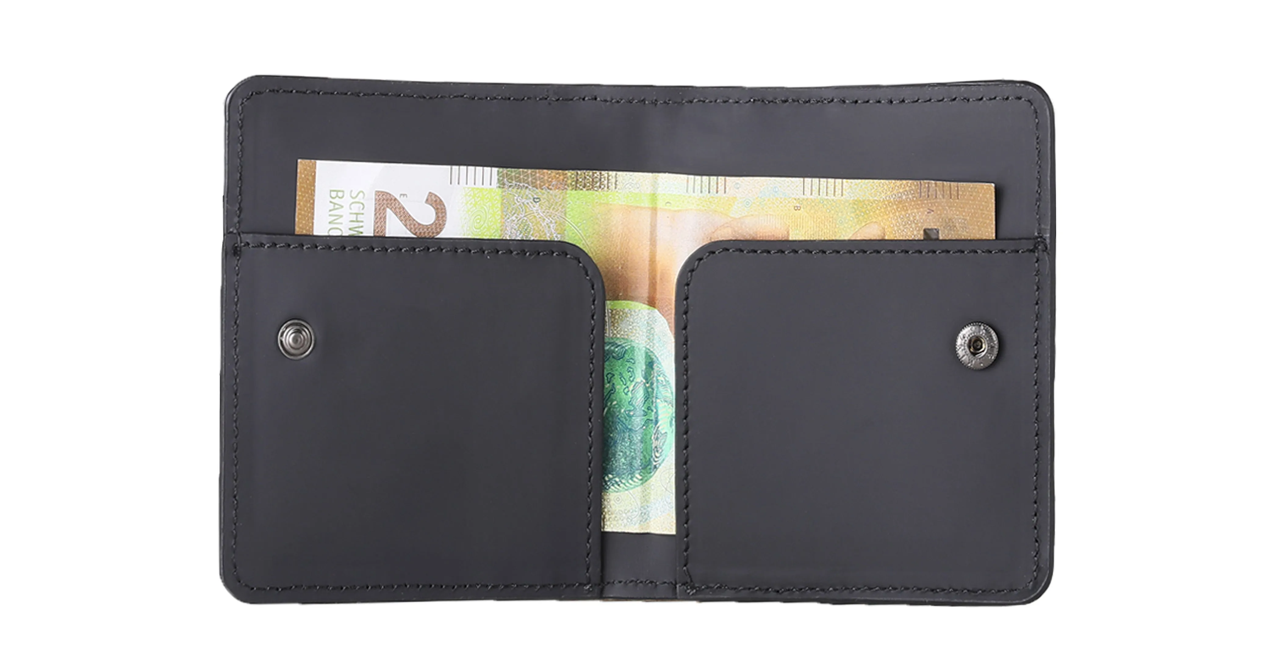 BNJ FLAP WALLET BLACK PYTHON CUT MATT  NAPPA