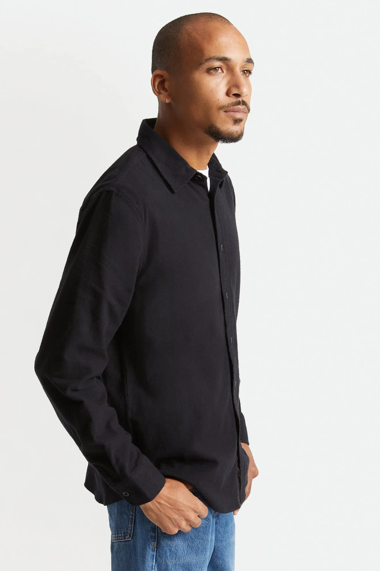 Bowery Soft Weave L/S Flannel - Black