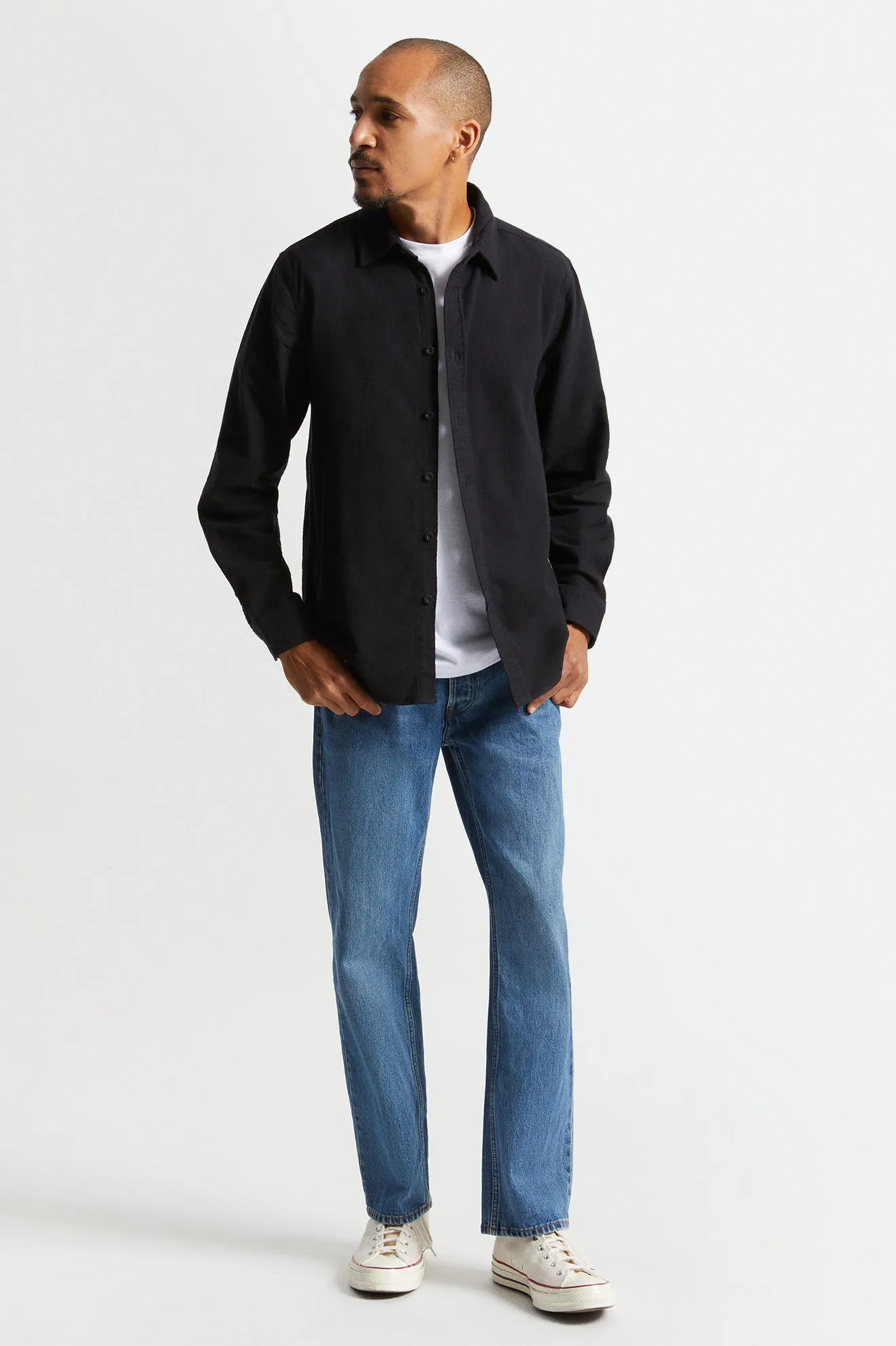 Bowery Soft Weave L/S Flannel - Black