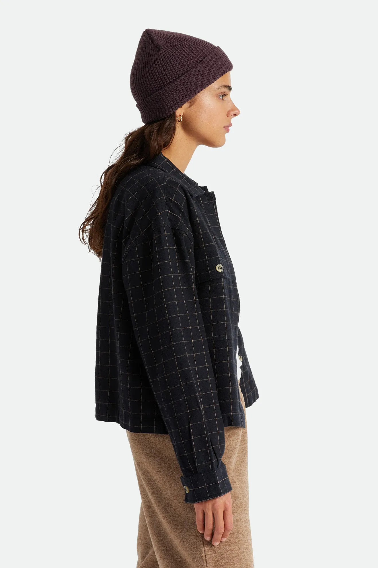 Bowery Women's L/S Flannel - Black/Twig