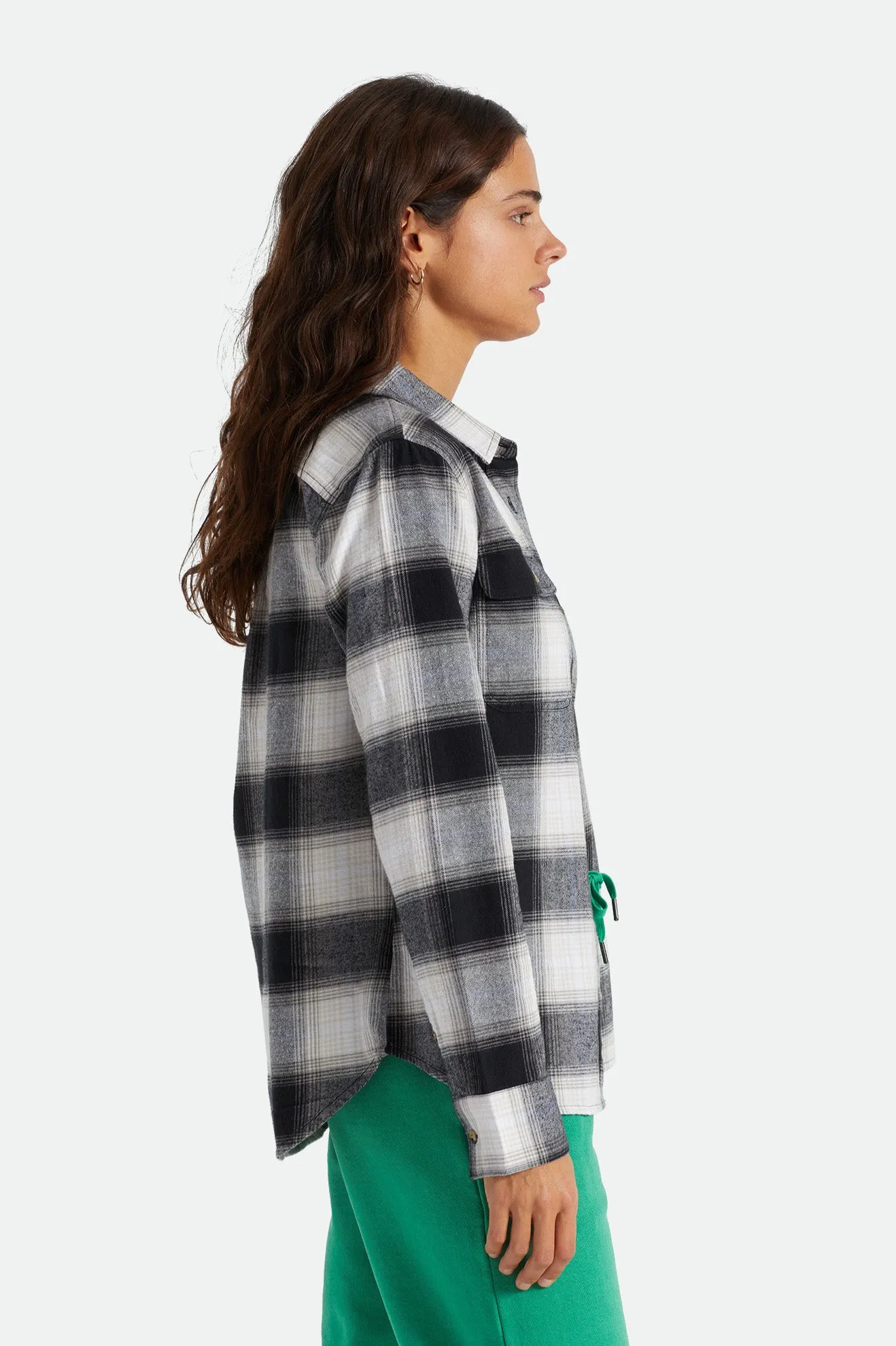 Bowery Women's Standard L/S Flannel - Black/White