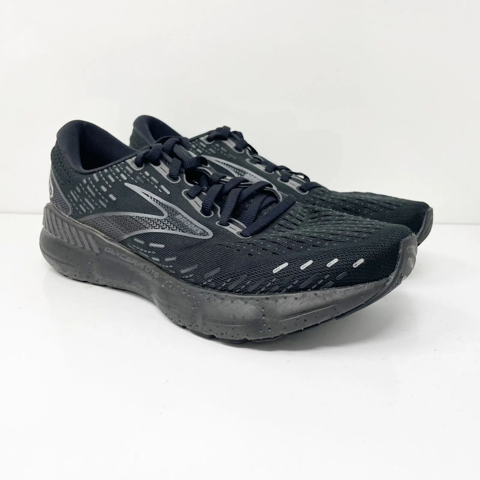 Brooks Mens Glycerin GTS 20 1103832E020 Black Running Shoes Sneakers Size 8 2E