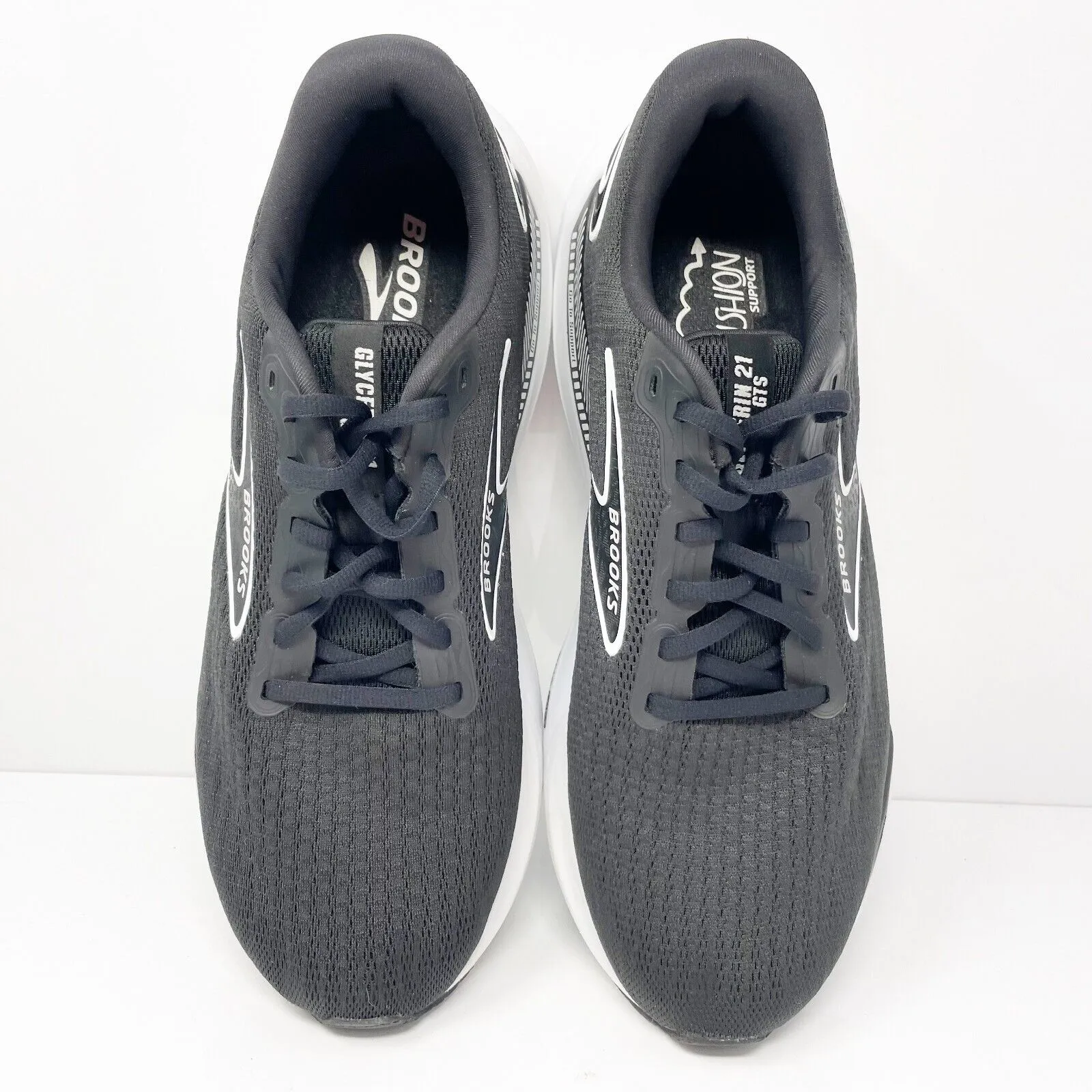 Brooks Mens Glycerin GTS 21 1104201D090 Black Running Shoes Sneakers Size 11.5 D