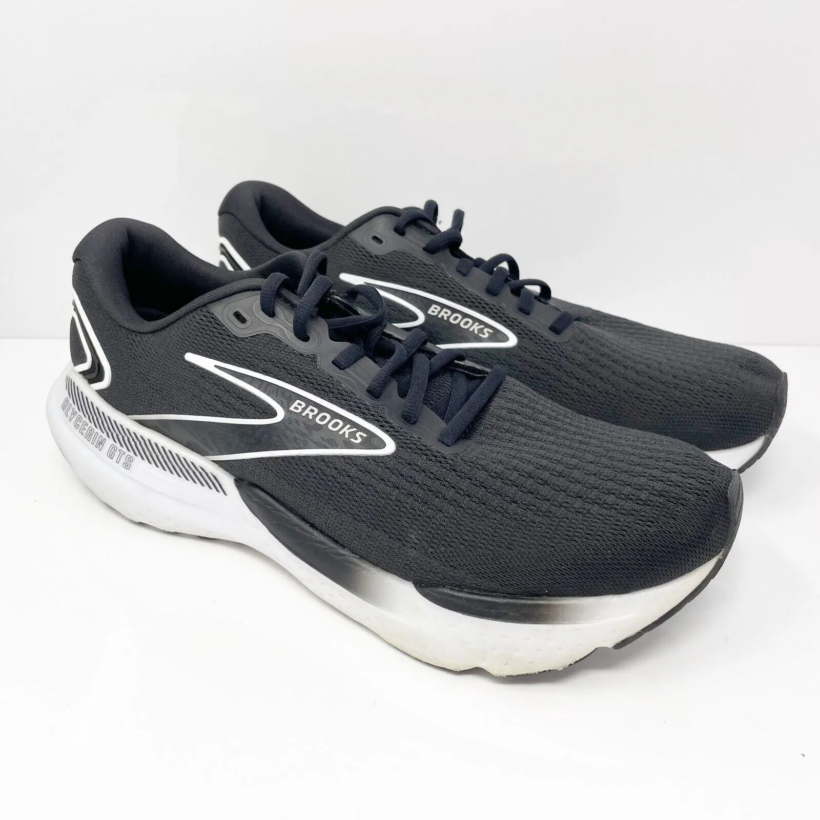 Brooks Mens Glycerin GTS 21 1104201D090 Black Running Shoes Sneakers Size 11.5 D