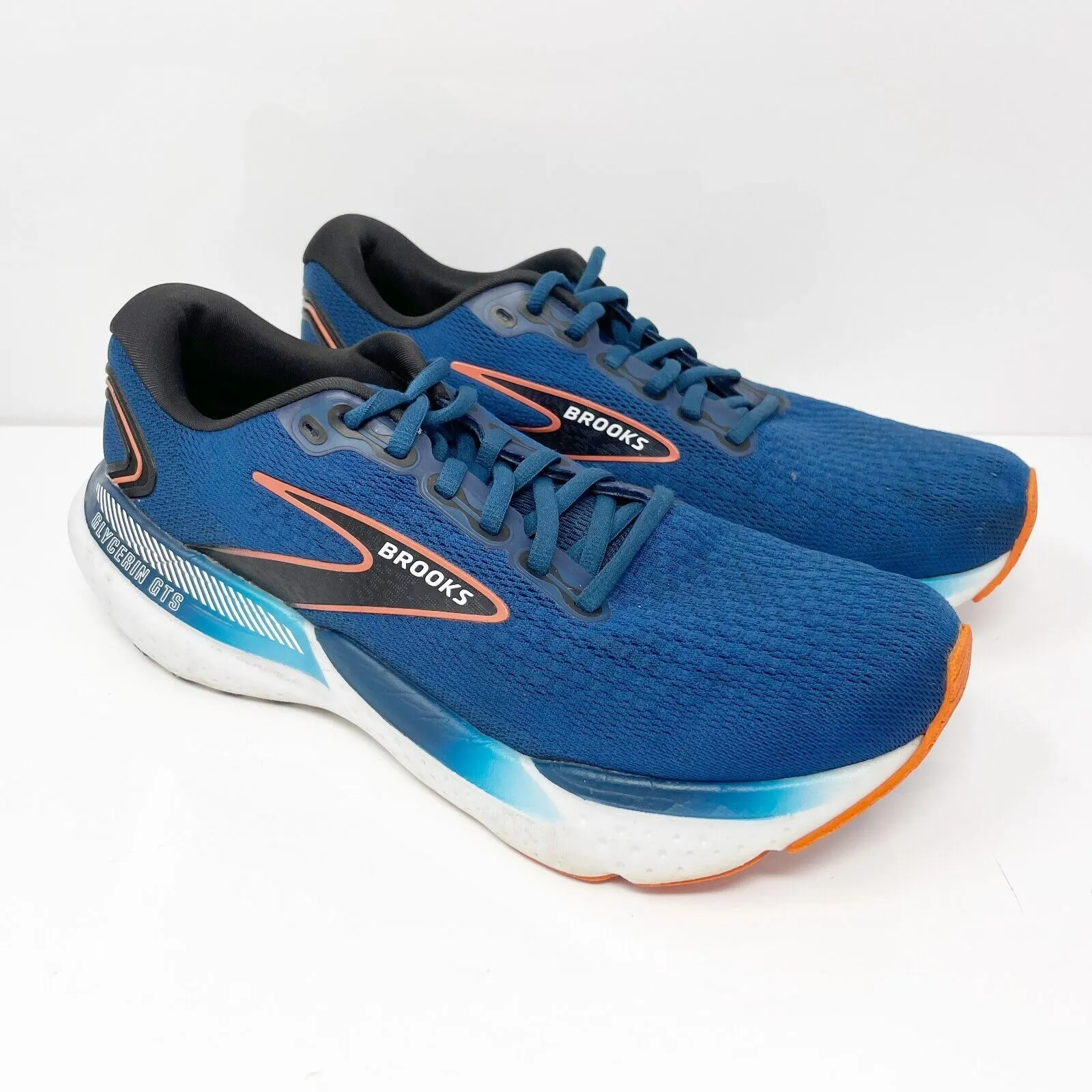 Brooks Mens Glycerin GTS 21 1104201D474 Blue Running Shoes Sneakers Size 9.5 D