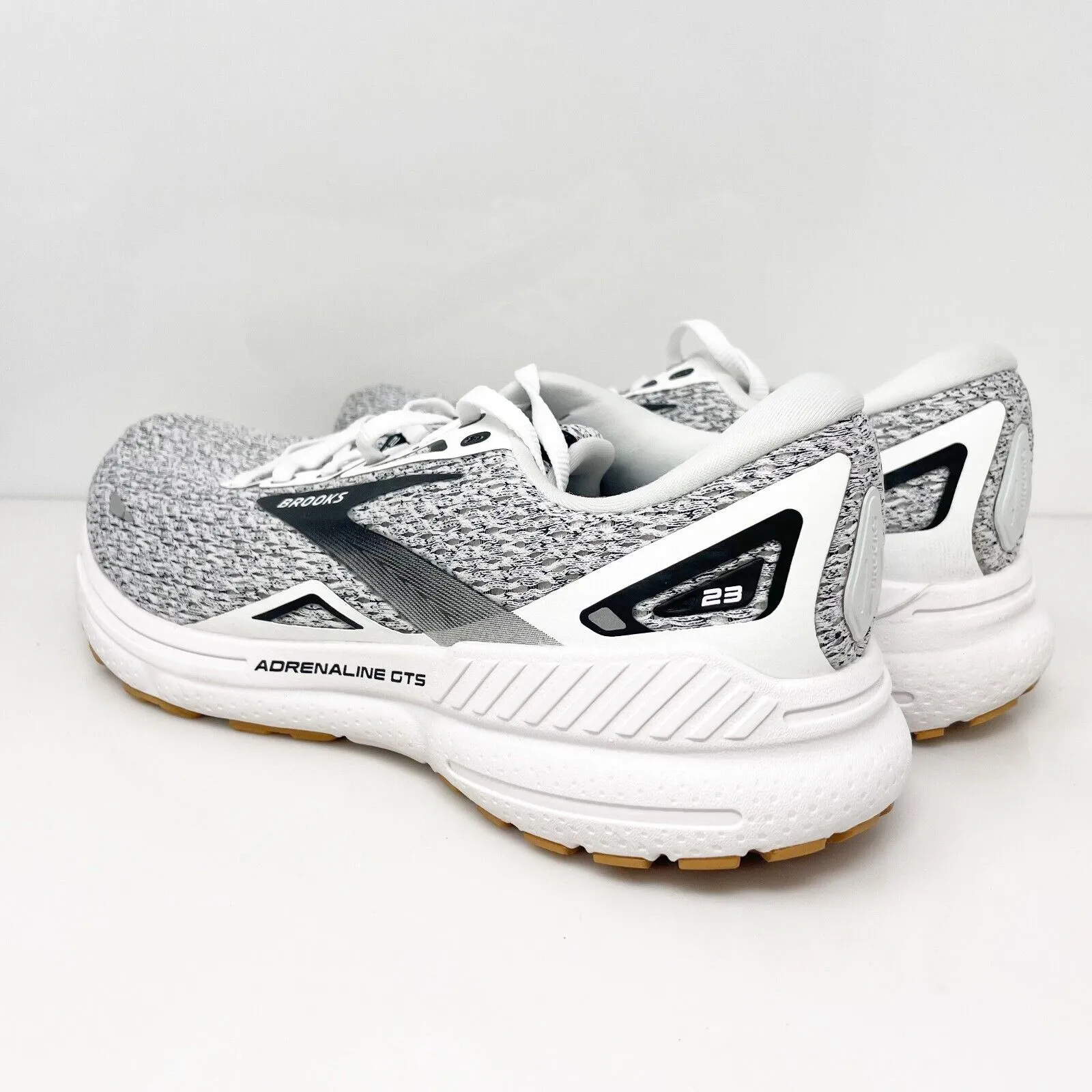 Brooks Womens Adrenaline GTS 23 1203811B112 White Running Shoes Sneakers Sz 10 B