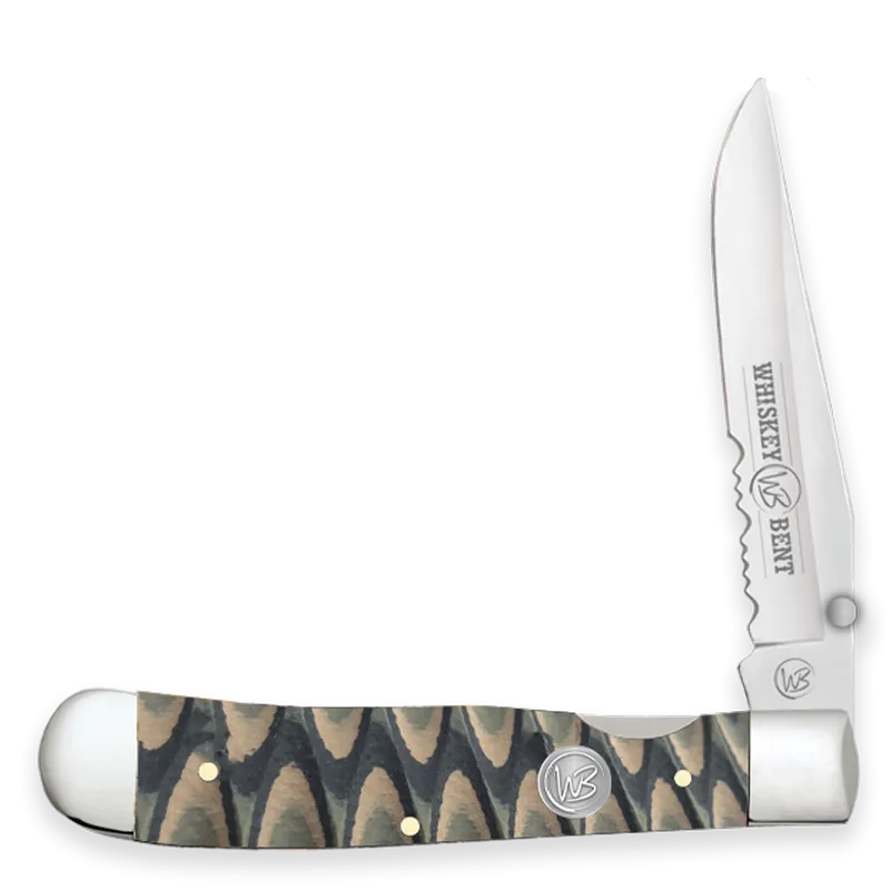 BROWN FANG TRAPPER LOCK KNIFE