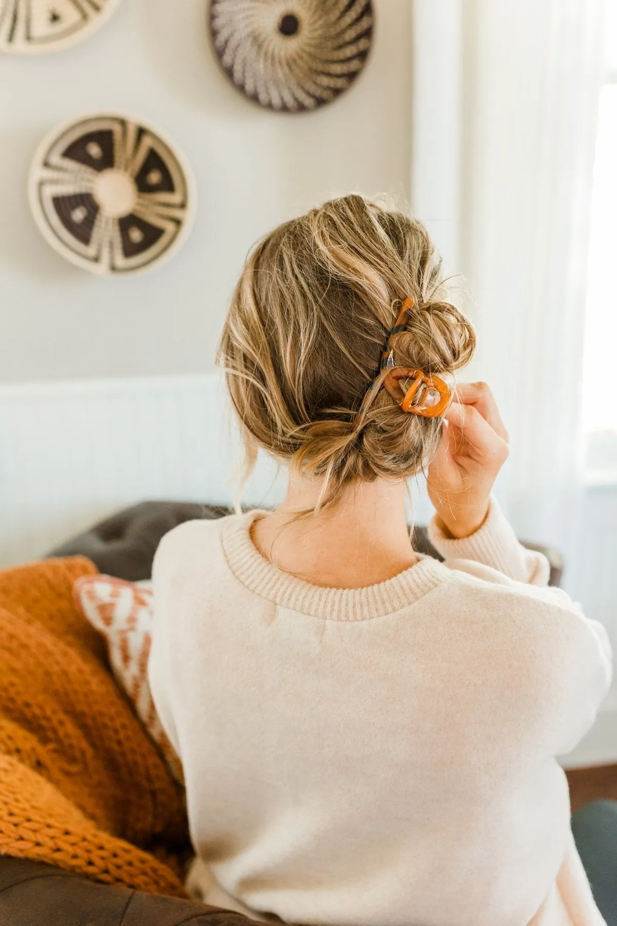 Claw Hair Clip Accessory- Neutral Spotted