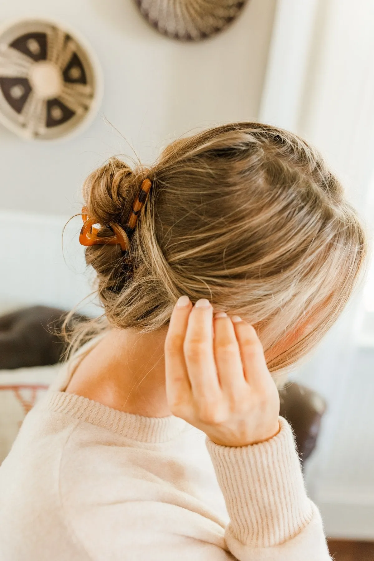 Claw Hair Clip Accessory- Neutral Spotted