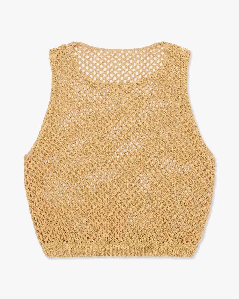 Crochet Ruched Crop Top | Desert