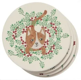 Danica - Meowy Xmas Soak Up Coaster