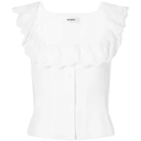 Danielle Guizio Paloma Lace TopWhite