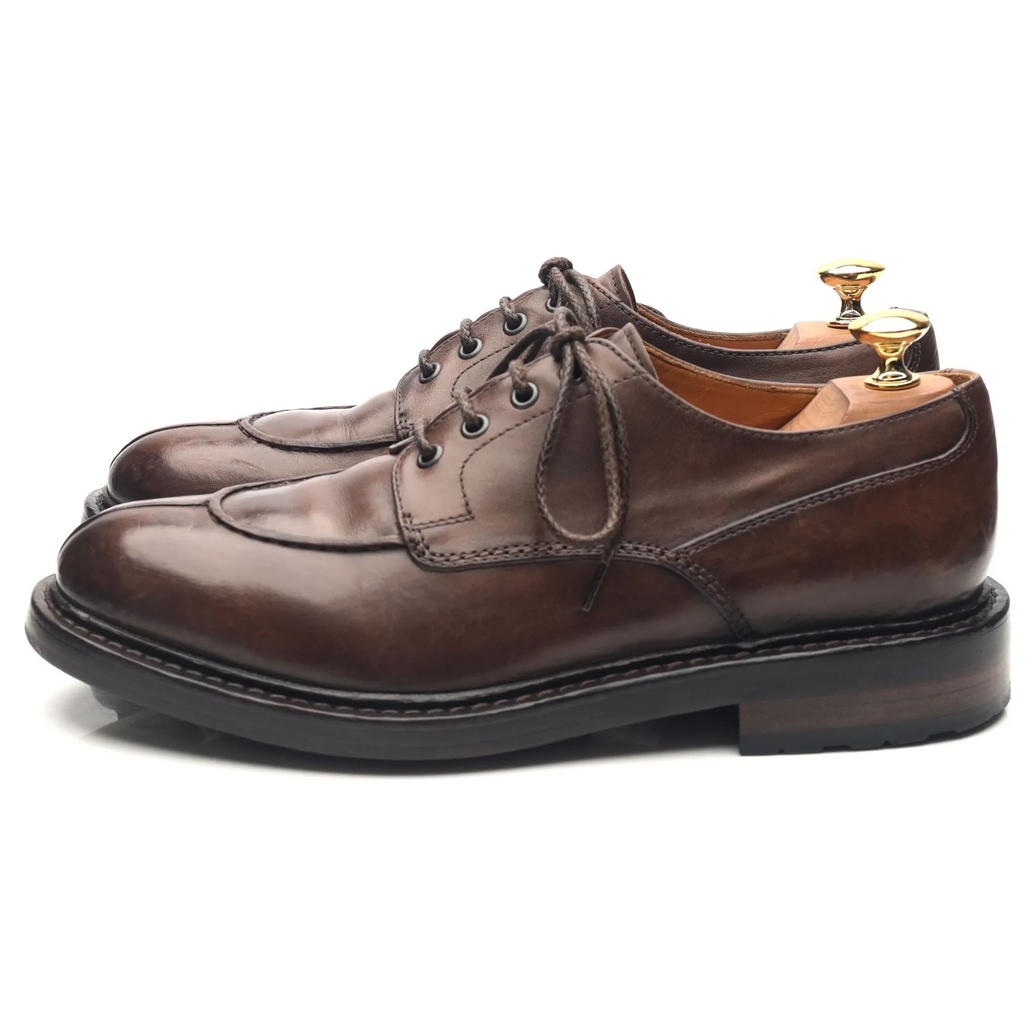 Dark Brown Leather Split Toe Derby UK 6 EU 40