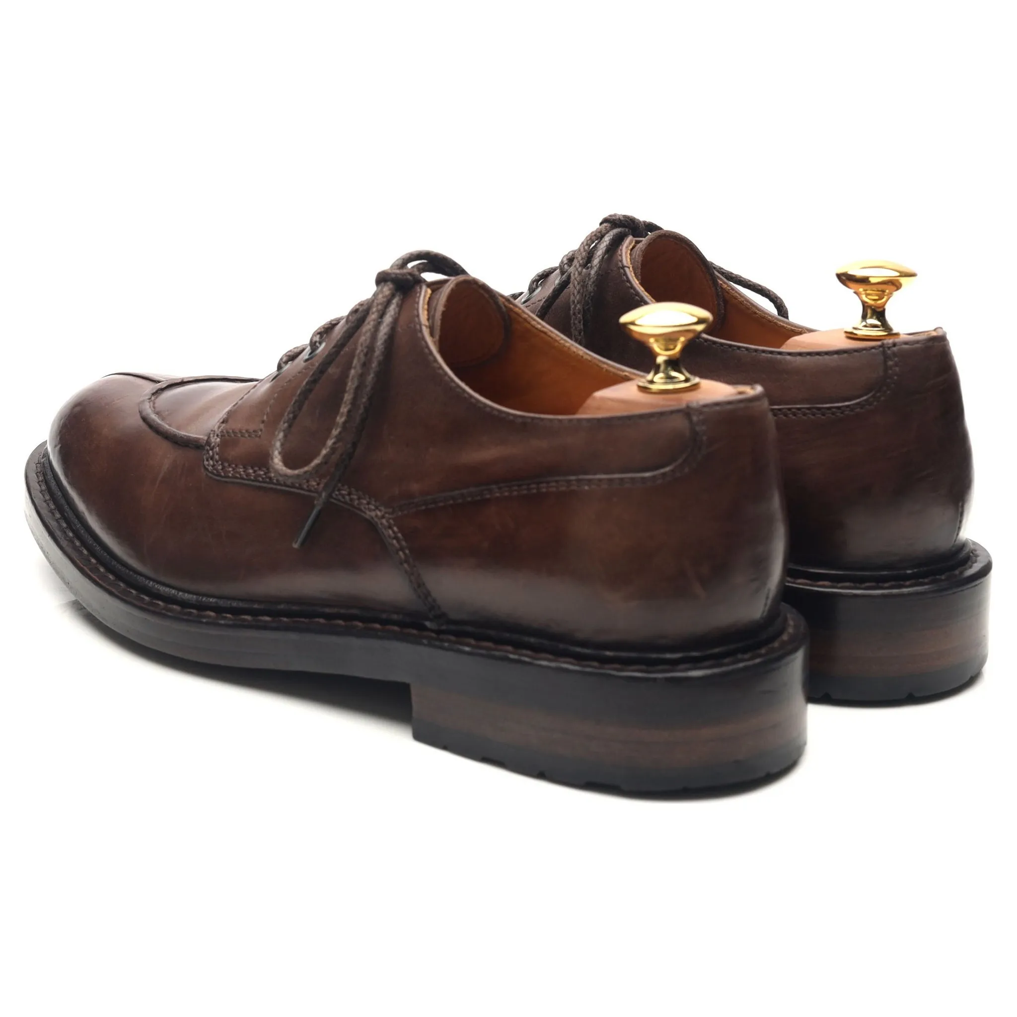 Dark Brown Leather Split Toe Derby UK 6 EU 40