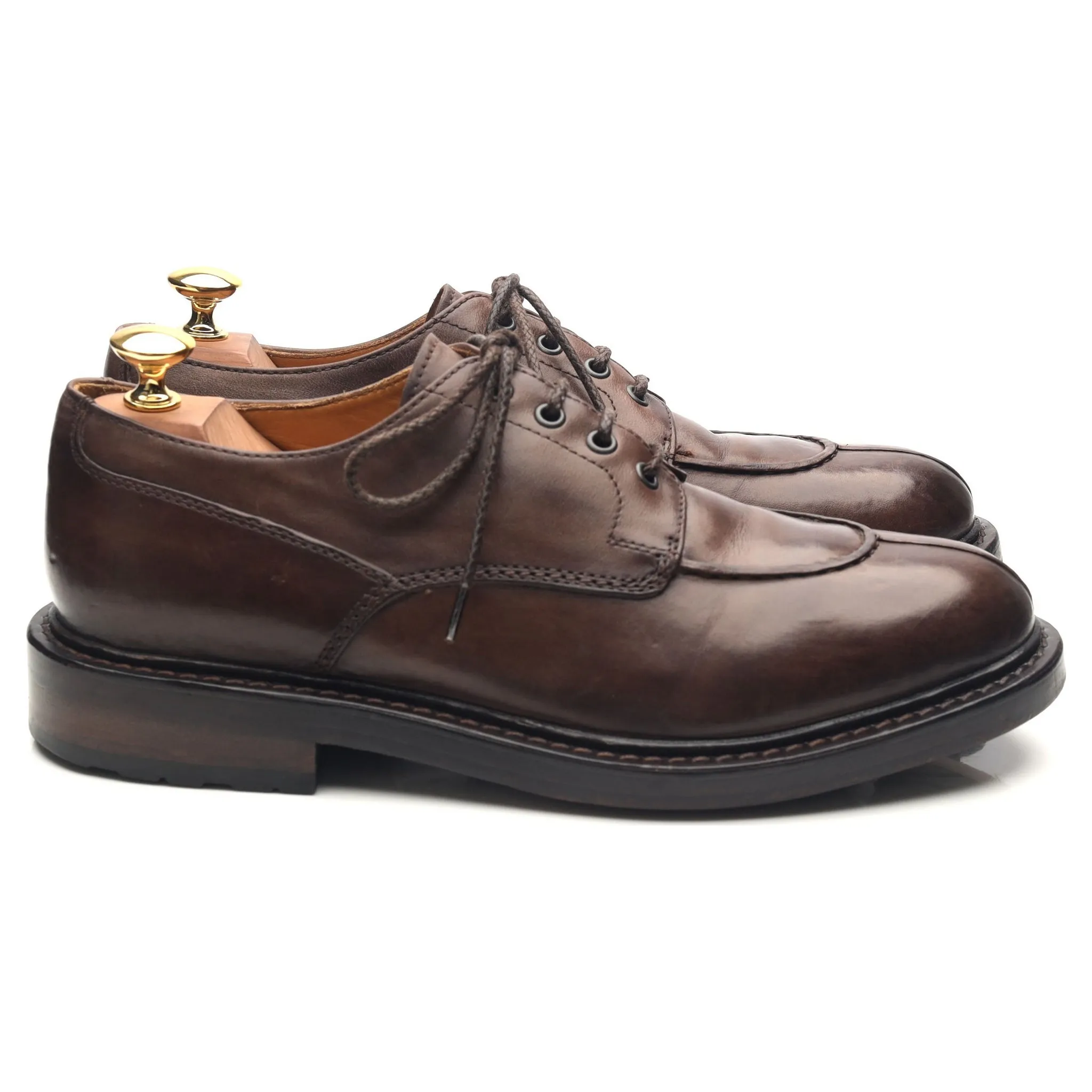 Dark Brown Leather Split Toe Derby UK 6 EU 40