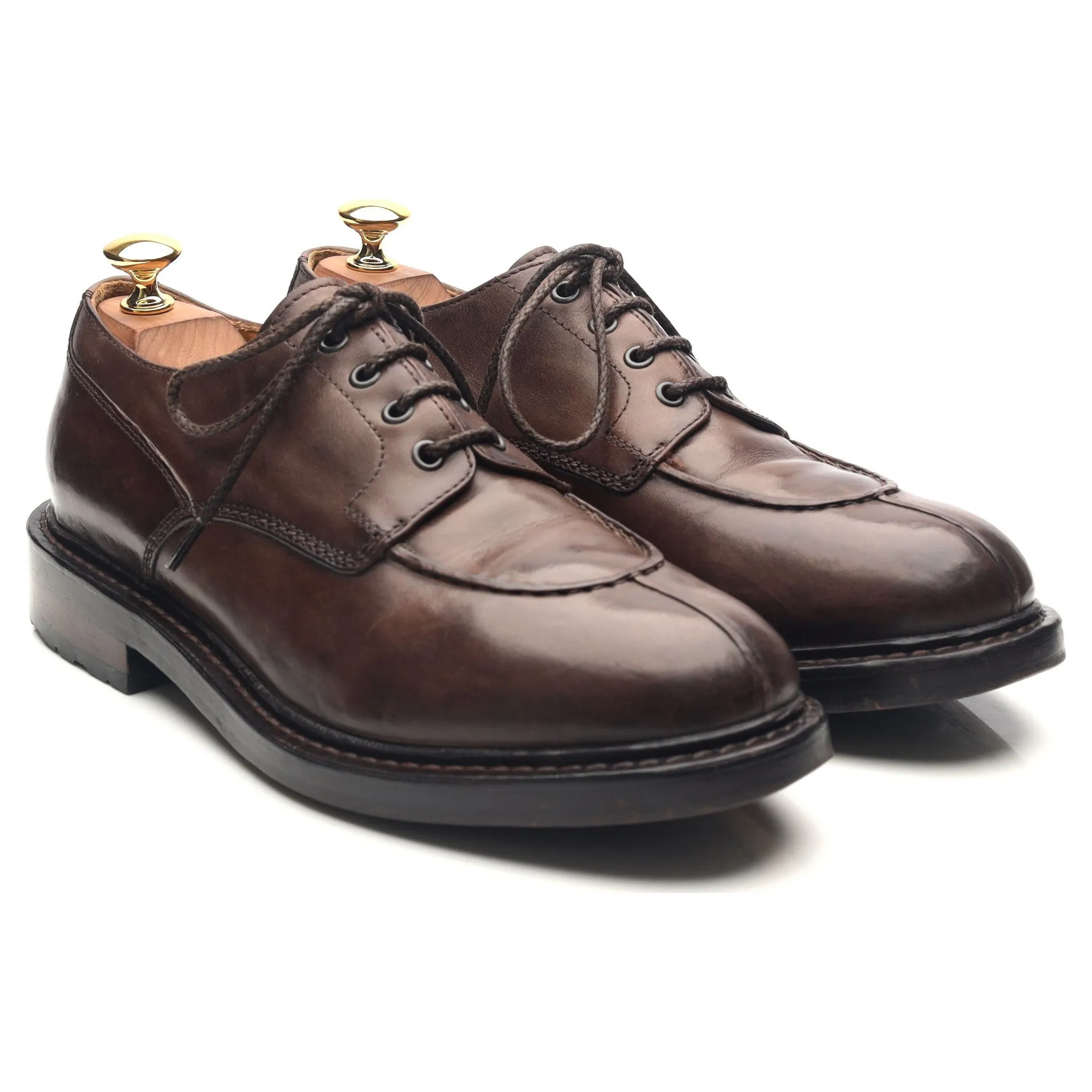 Dark Brown Leather Split Toe Derby UK 6 EU 40