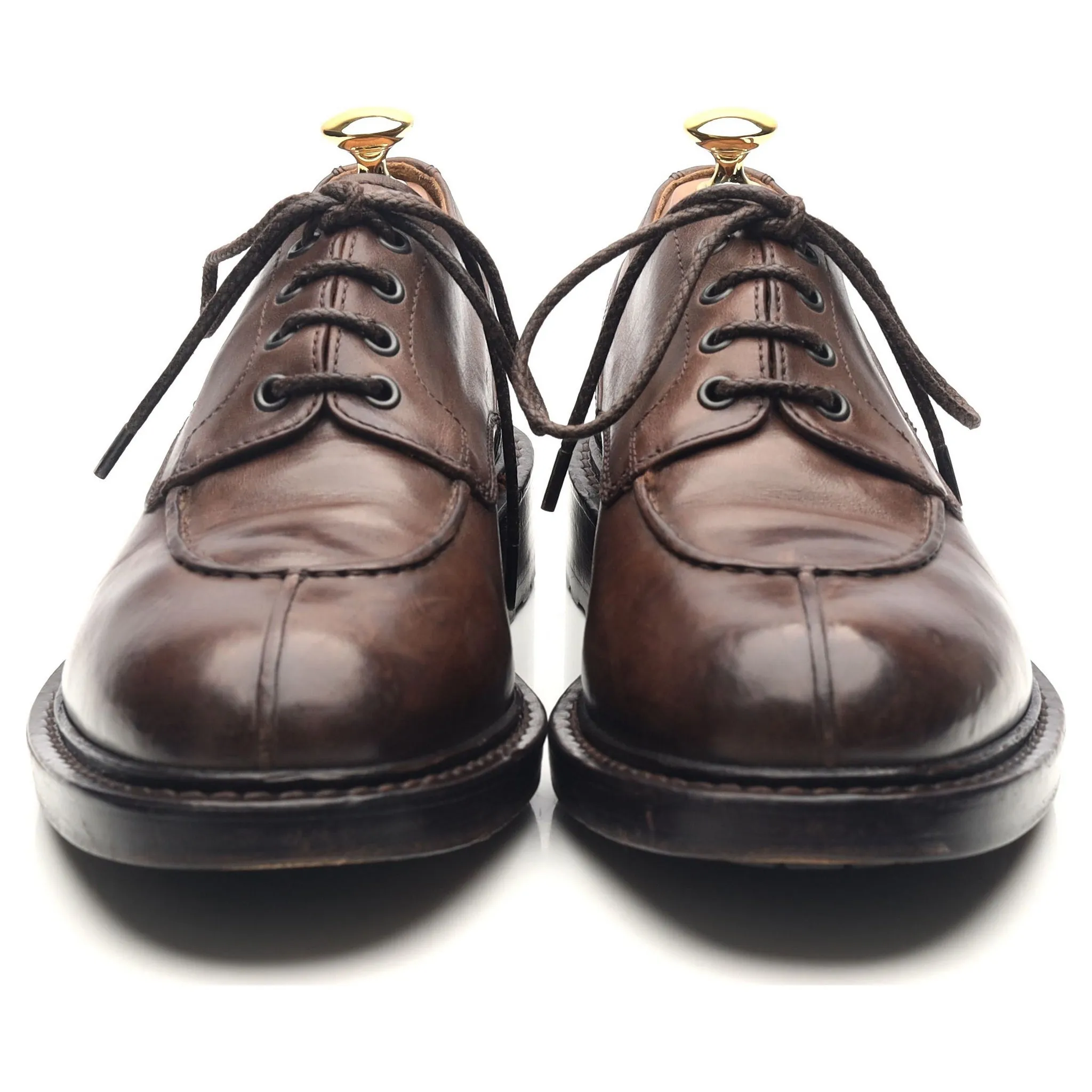 Dark Brown Leather Split Toe Derby UK 6 EU 40