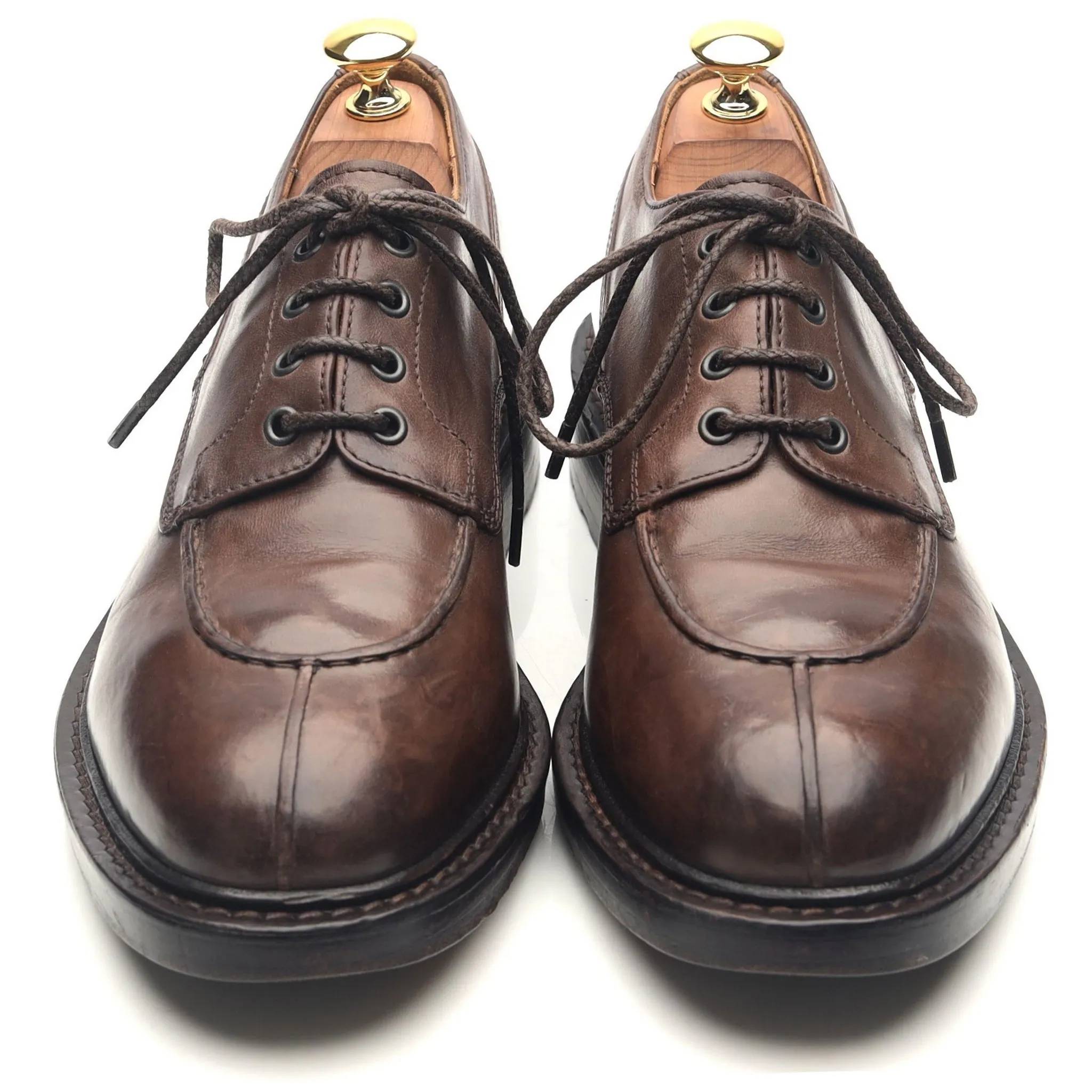 Dark Brown Leather Split Toe Derby UK 6 EU 40