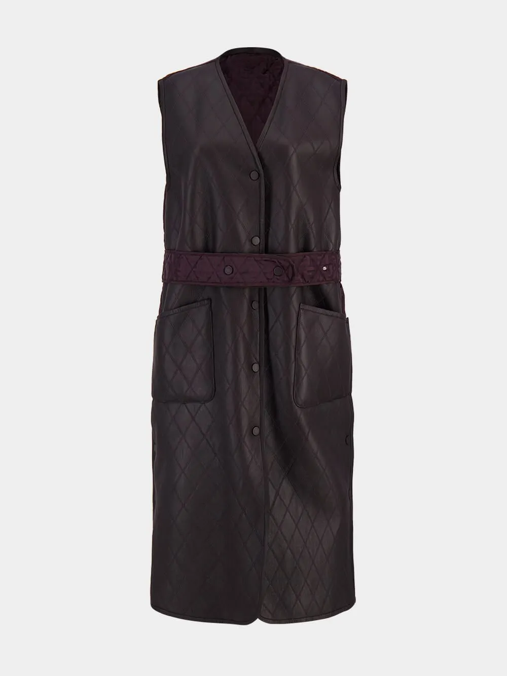 Dark Purple Sheepskin Gilet