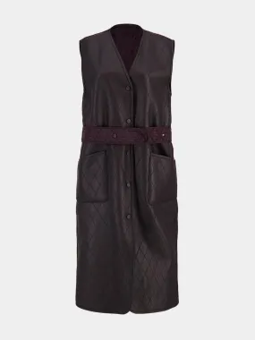 Dark Purple Sheepskin Gilet