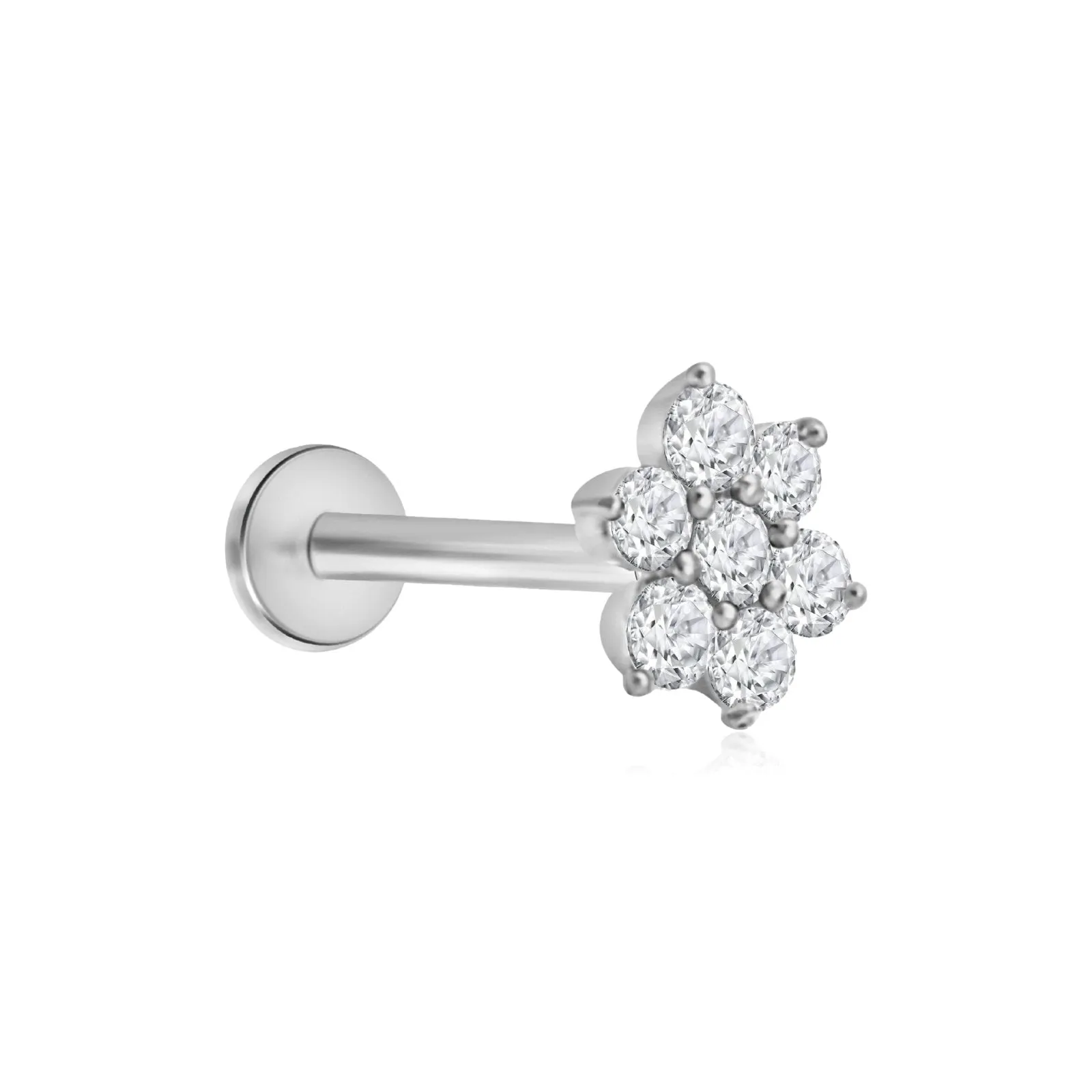 Diamond Flower Flat Back Stud