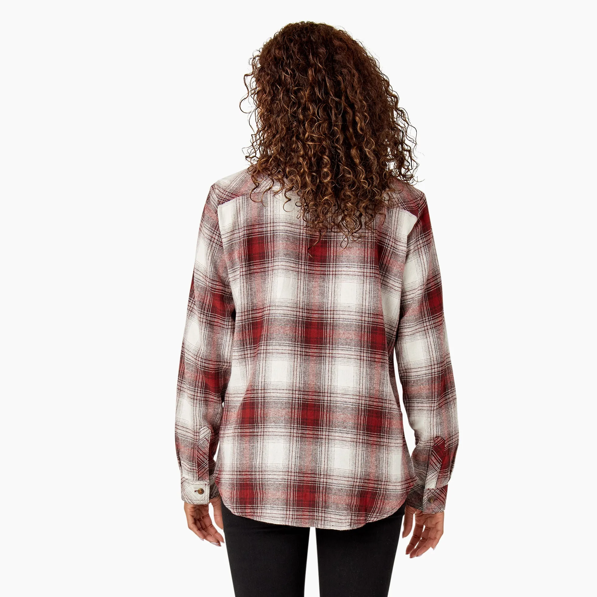 Dickies Women's Plaid Long Sleeve Flannel Shirt