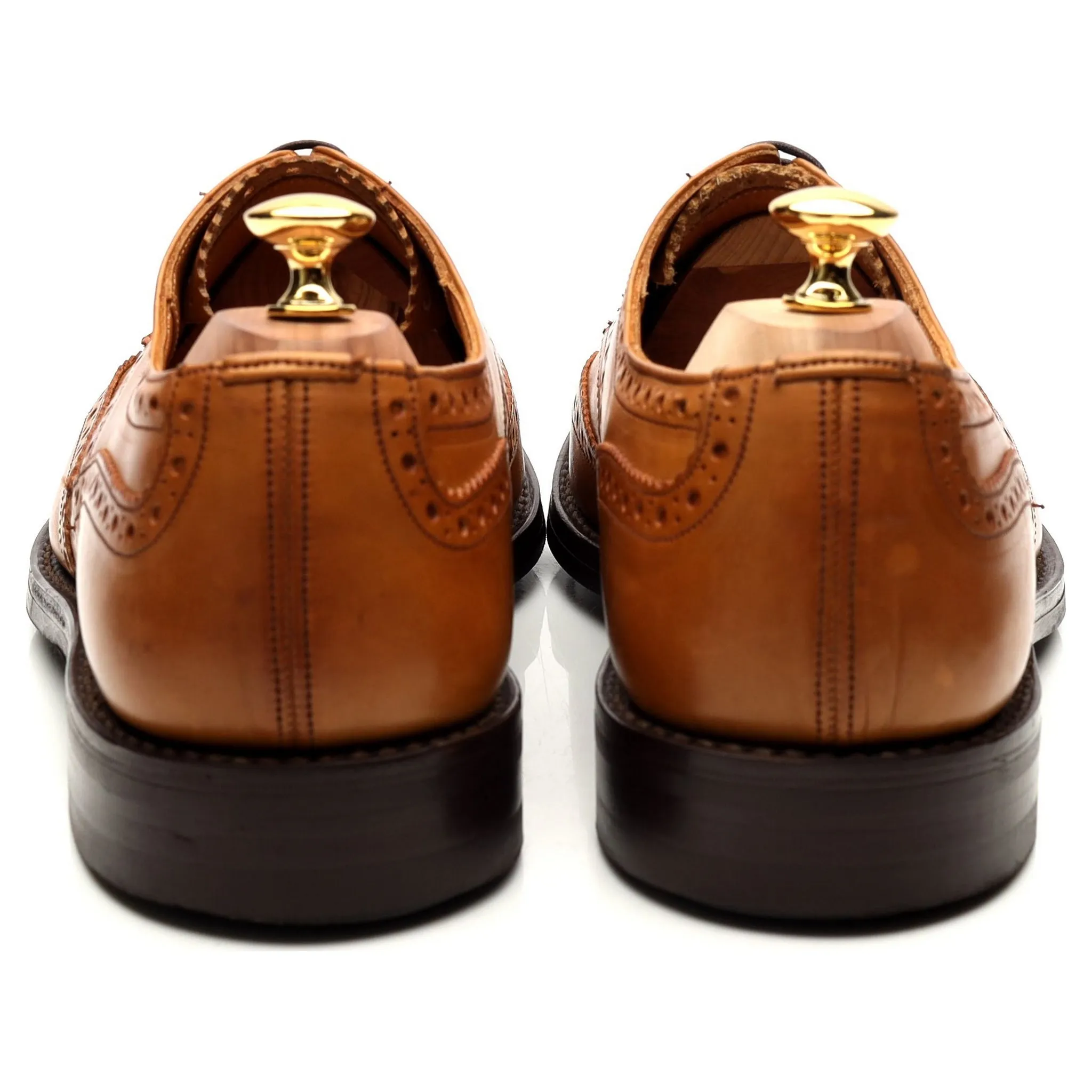 'Durham' Tan Brown Leather Derby Brogues UK 11