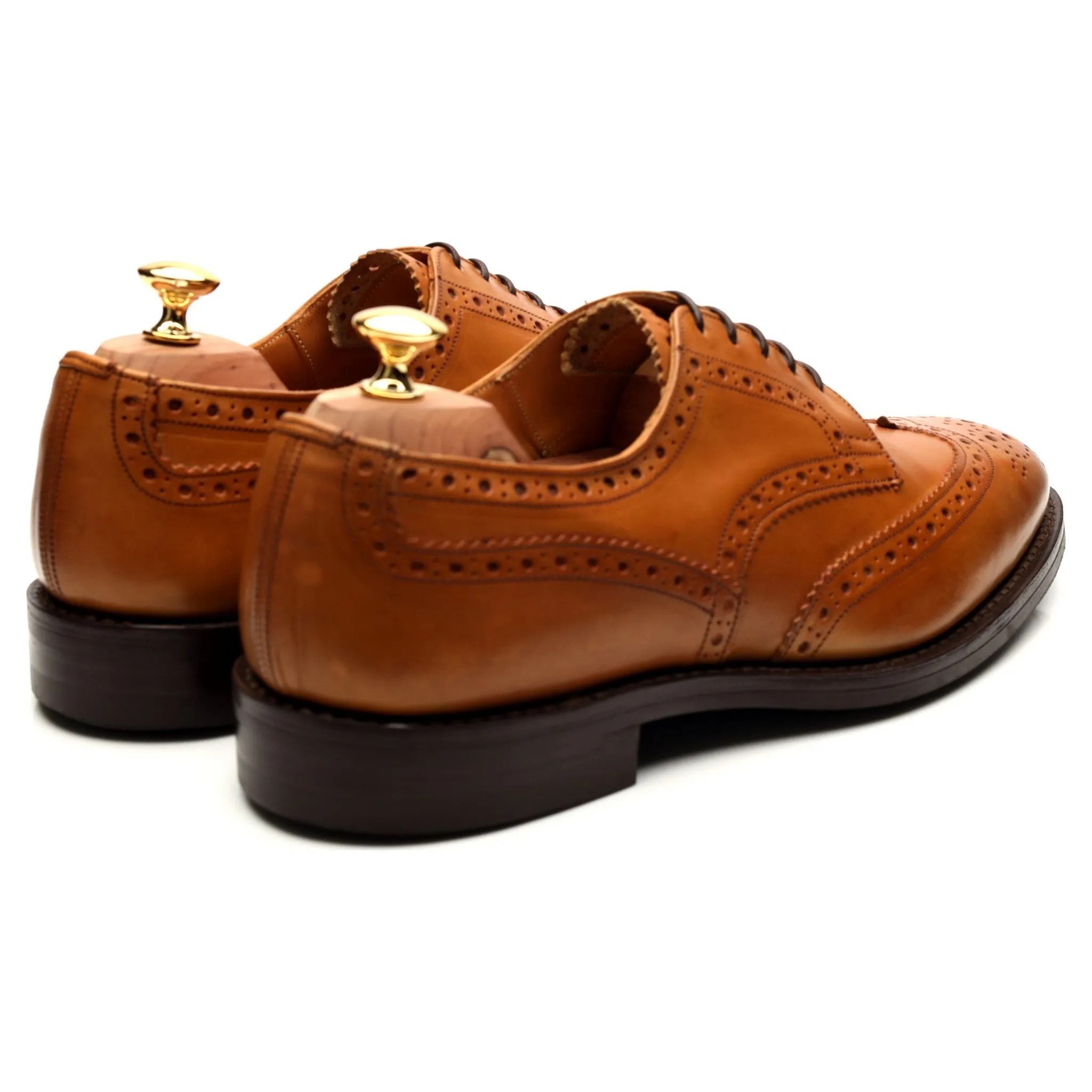 'Durham' Tan Brown Leather Derby Brogues UK 11