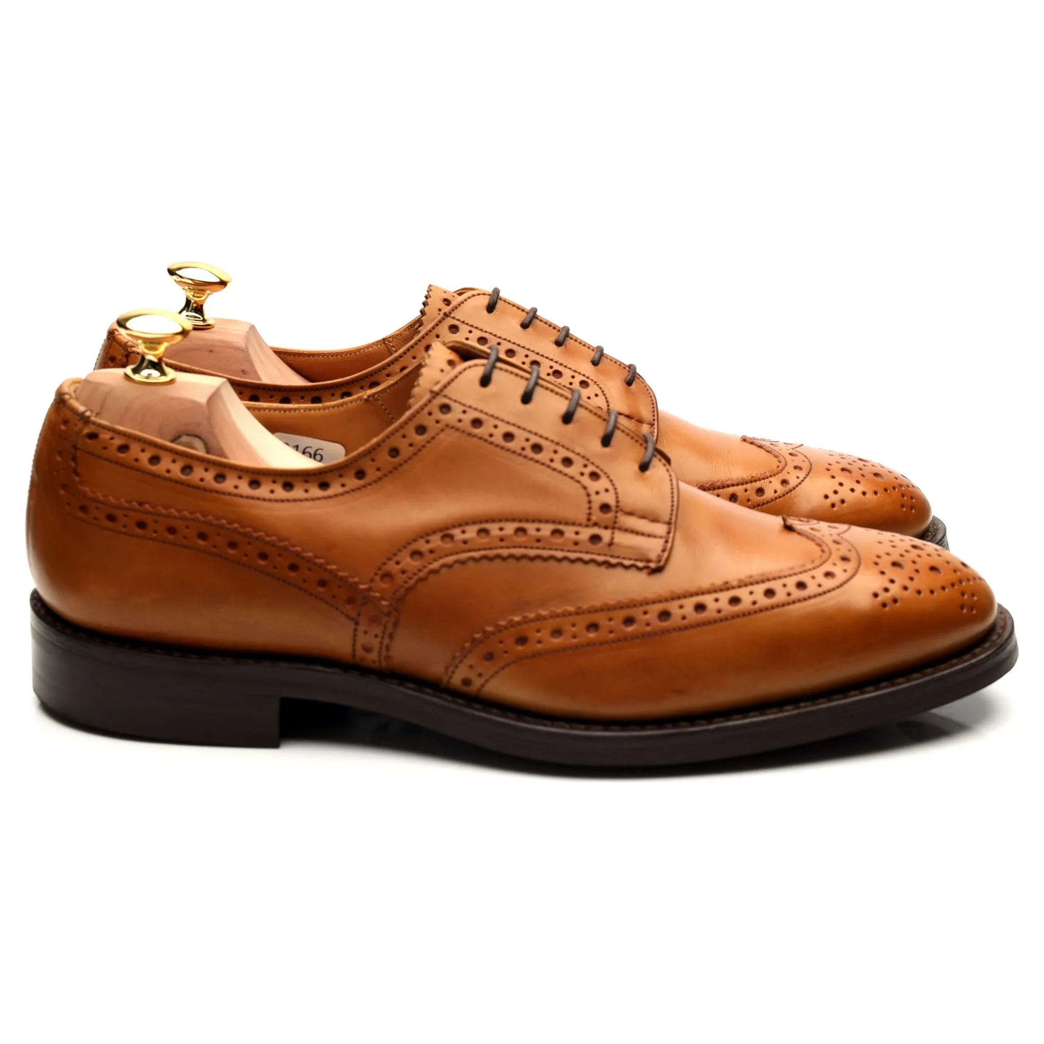 'Durham' Tan Brown Leather Derby Brogues UK 11