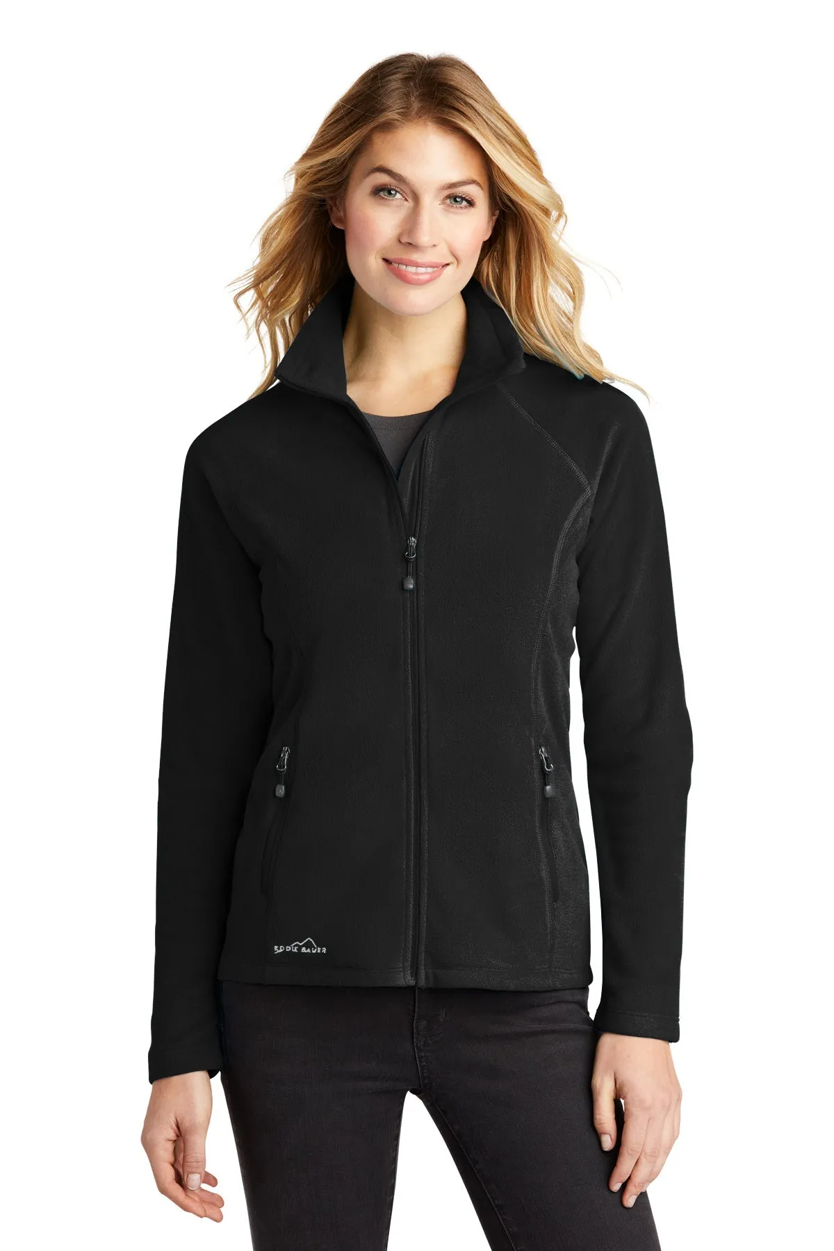 Eddie Bauer Ladies Custom Microfleece Jackets, Black