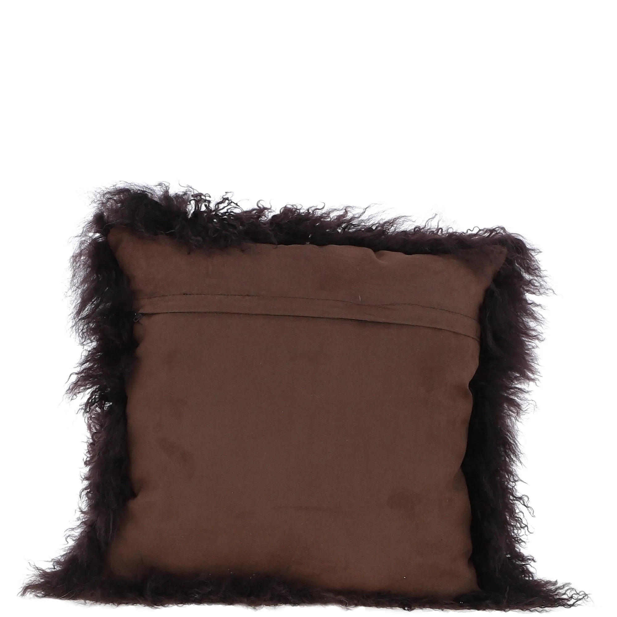 Fenland Sheepskin Cushion Chocolate: FF-Tibetan