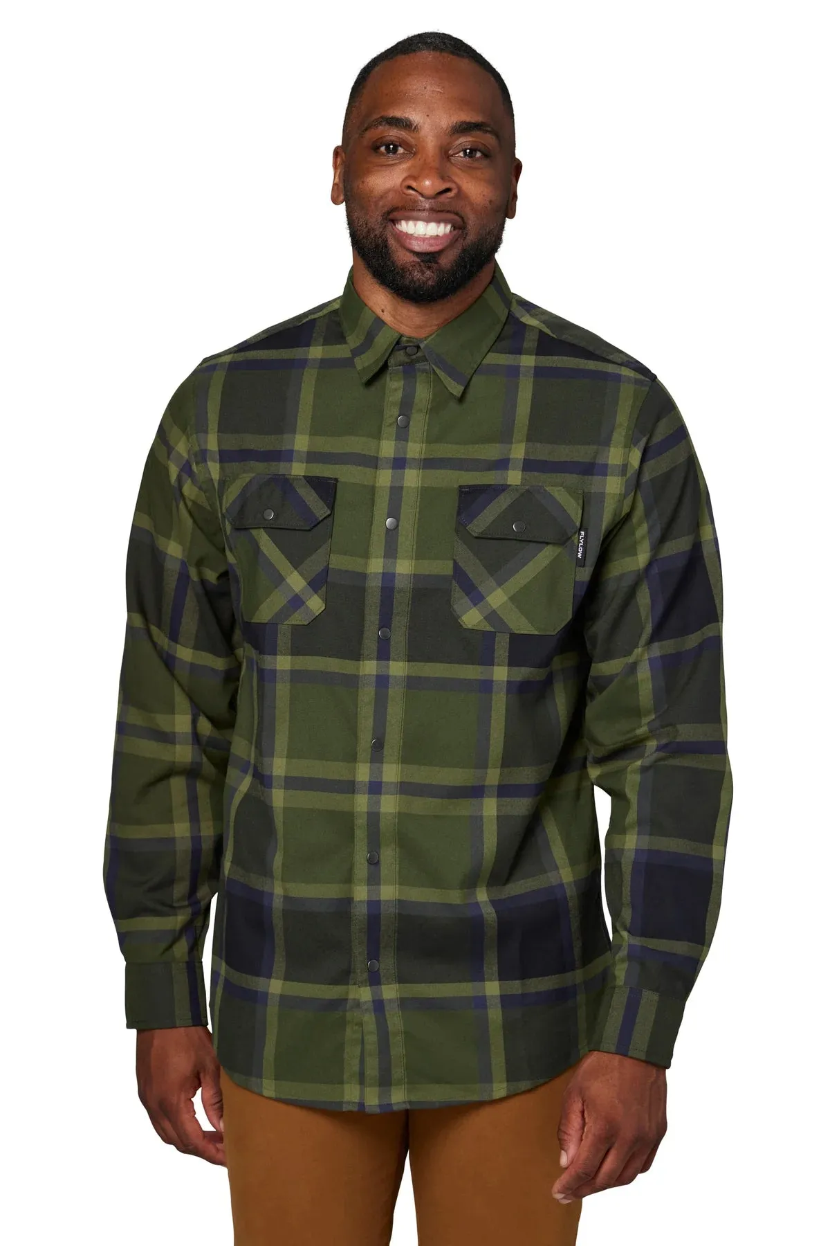 FlyLow Men's Handlebar Temperature Regulating Midlayer Tech Flannel