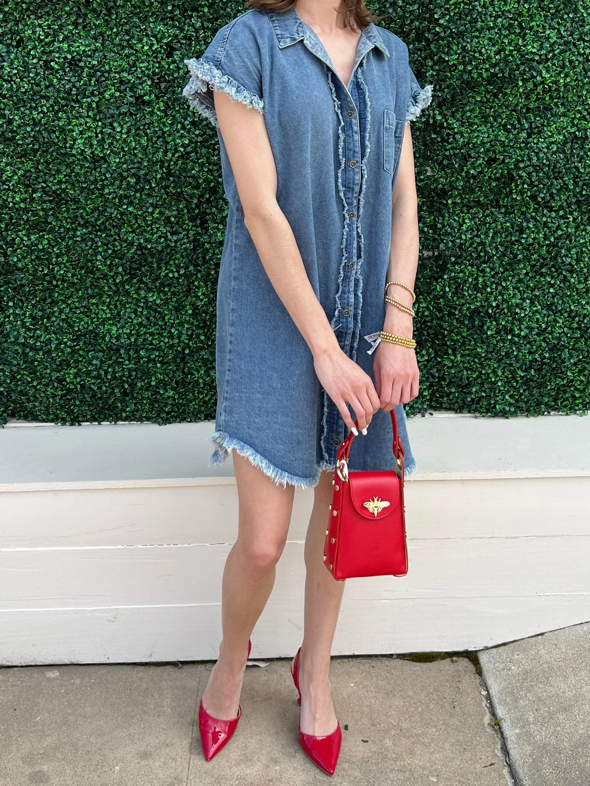 Frayed Denim Dress