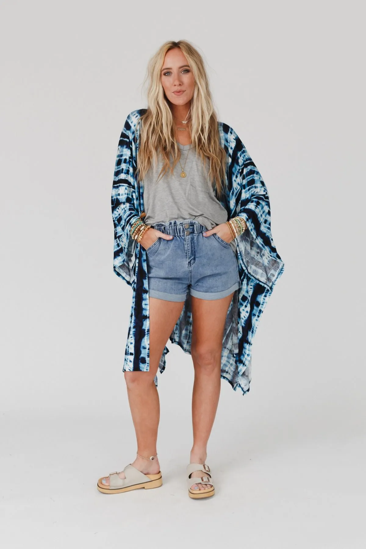 Free And Wild Kimono - Blue