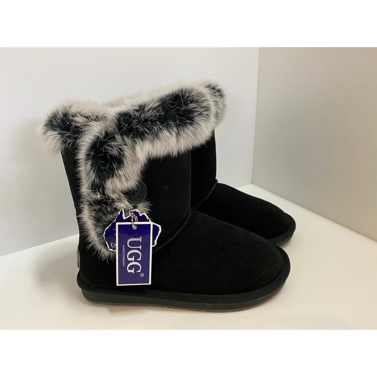 Fur Trim Classic Sheepskin Boots