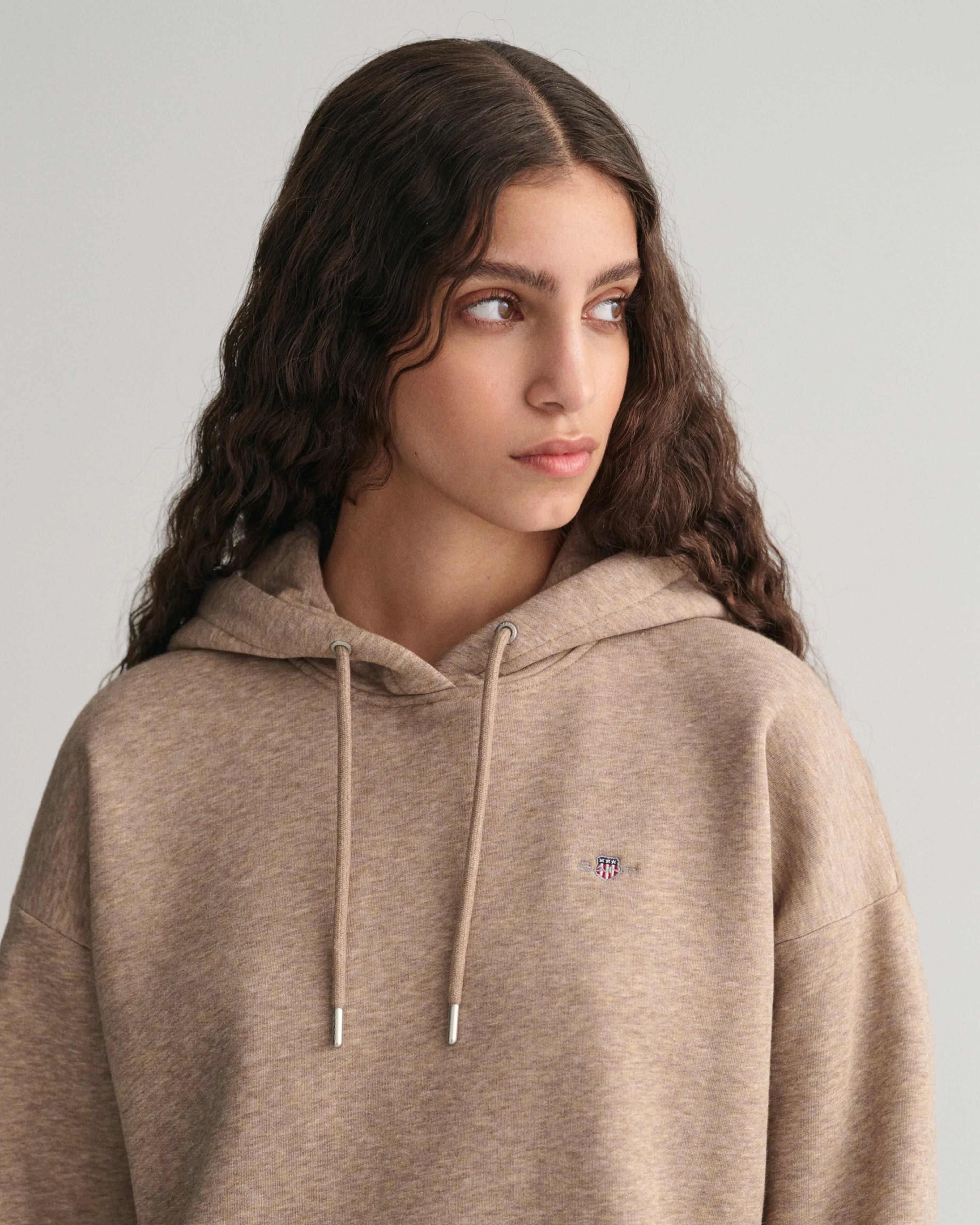 GANT Relaxed Fit Shield Hoodie 4654 Desert Brown