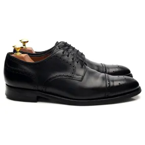 Gieves & Hawkes Black Leather Derby Brogue UK 7 F