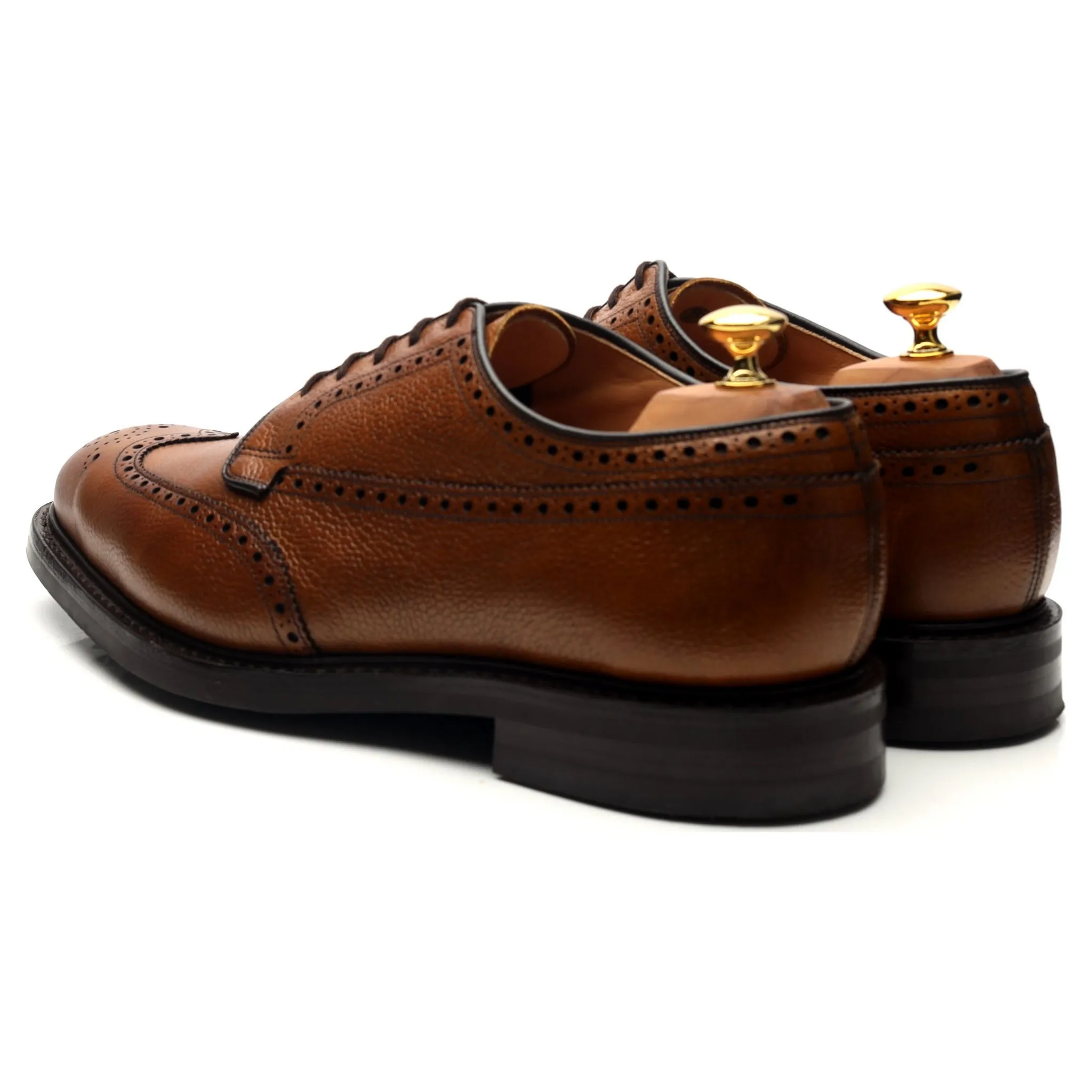 'Grafton' Tan Brown Leather Derby Brogues UK 11 G