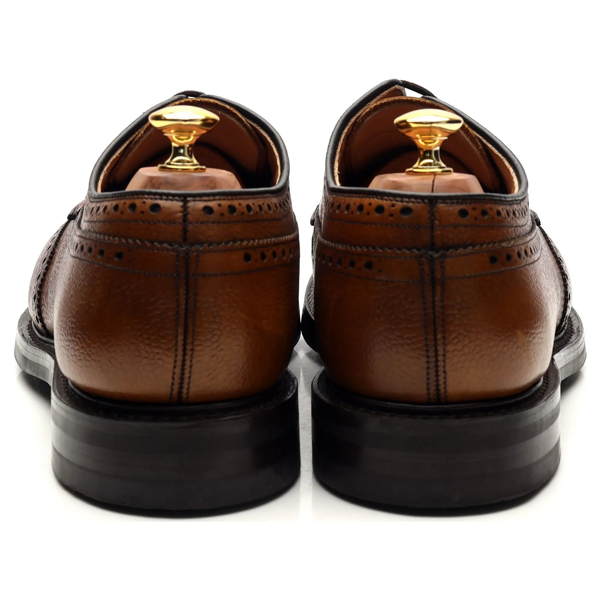 'Grafton' Tan Brown Leather Derby Brogues UK 11 G