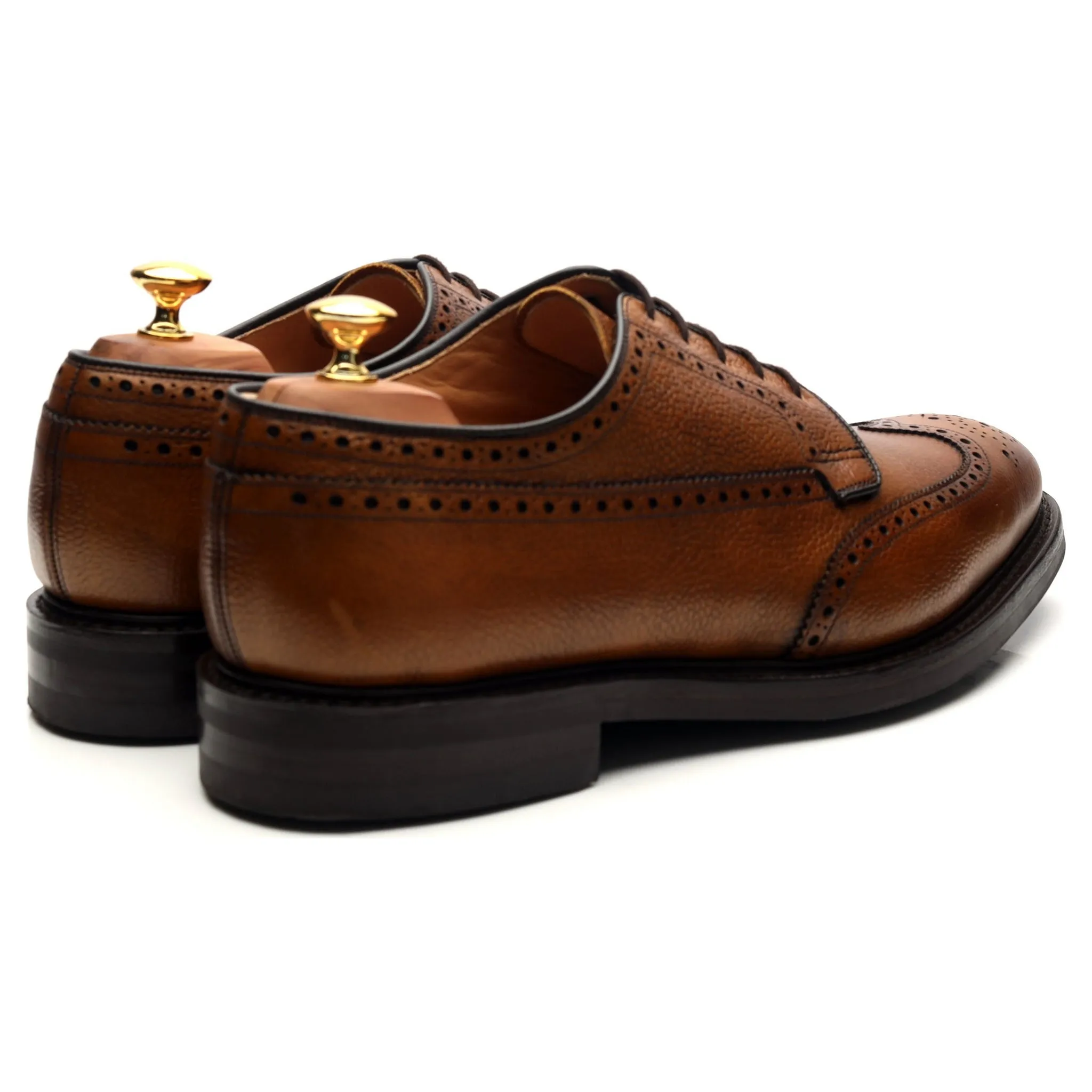 'Grafton' Tan Brown Leather Derby Brogues UK 11 G