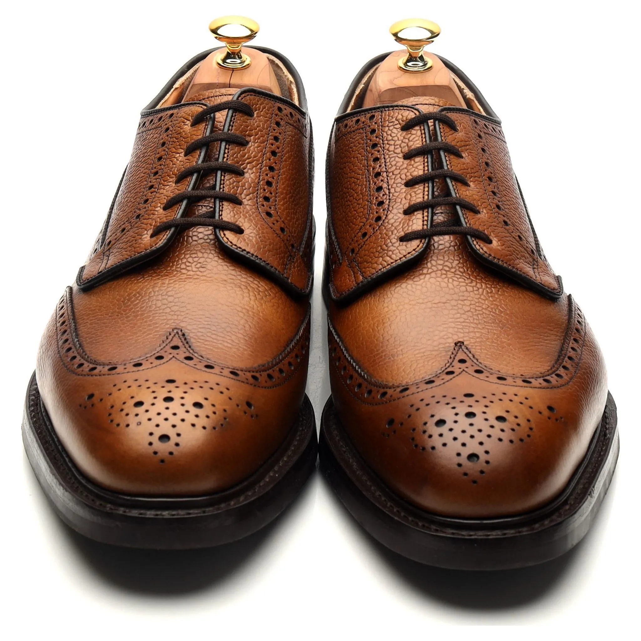 'Grafton' Tan Brown Leather Derby Brogues UK 11 G