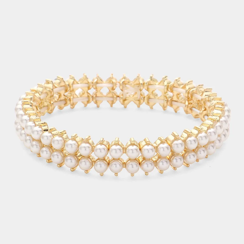 iLLASPARKZ Pearl Stretch Bracelet