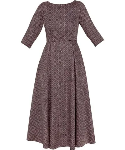 Karolina Ozolinsiute Women's Leyla Maxi Brown Dress With Sleeves